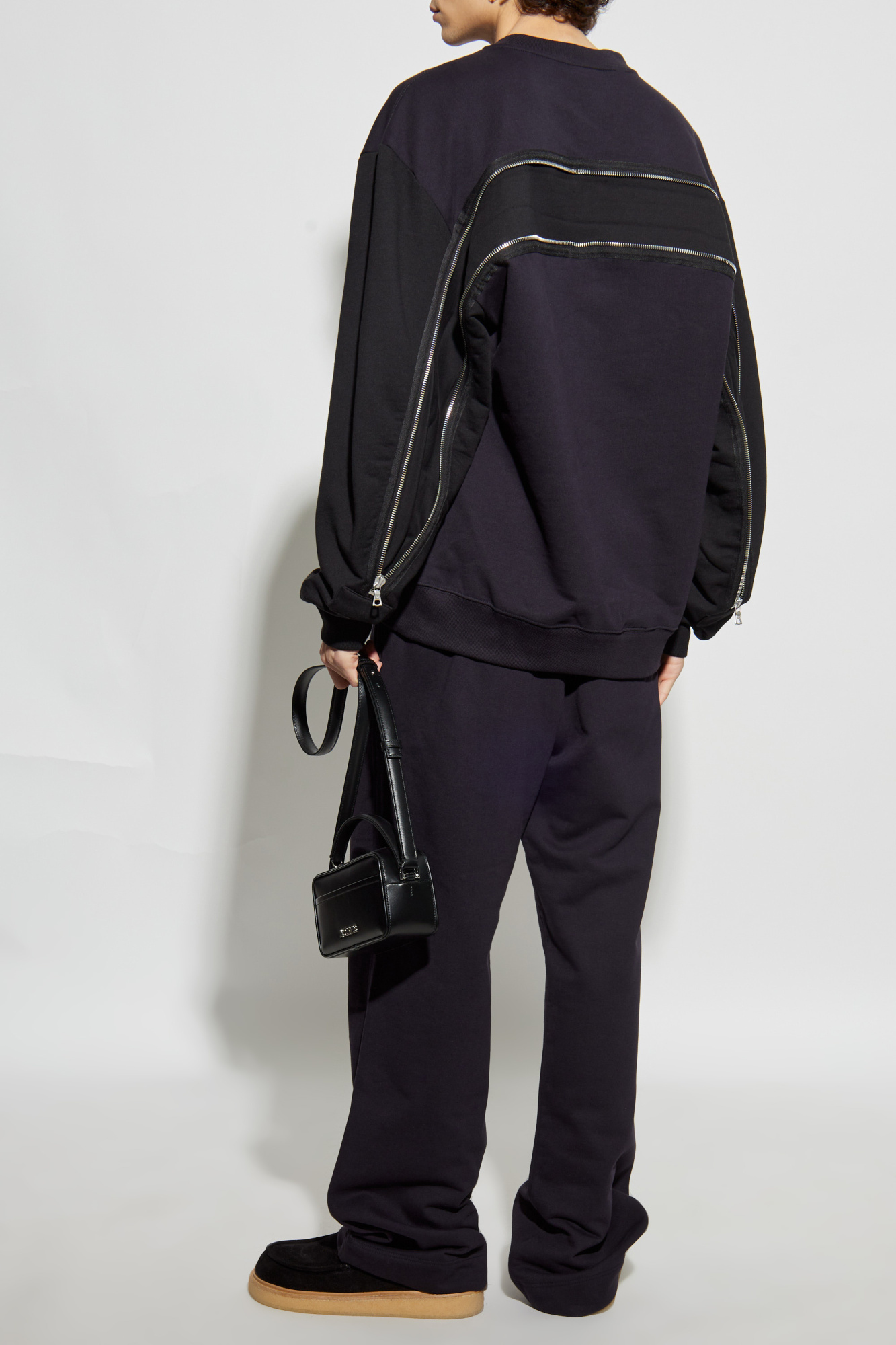 DRIES VAN NOTEN Wide-Leg Pleated Lamé Trousers for Men | MR